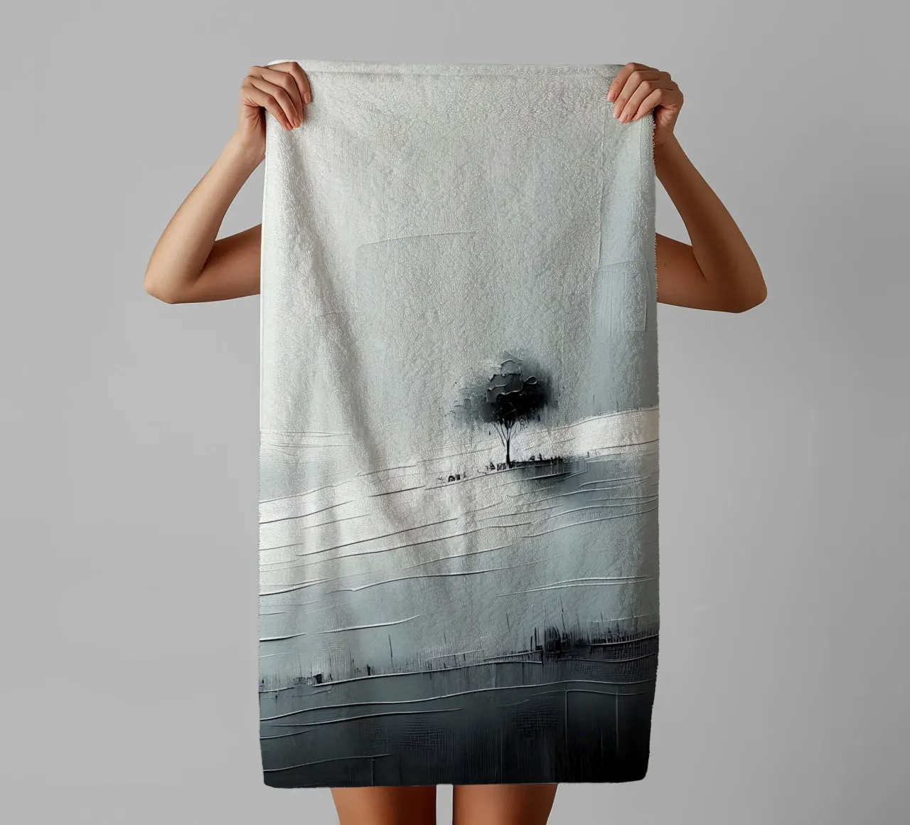 Snowy landscape with tree towel by nomad