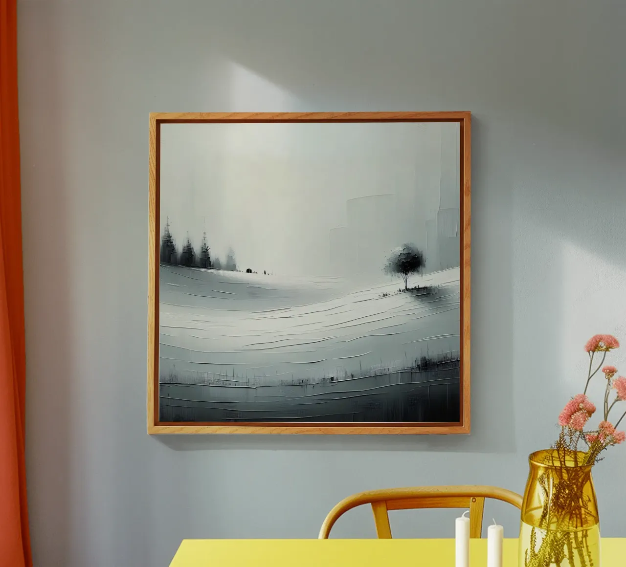 Paesaggio innevato con albero plexiglass da nomad