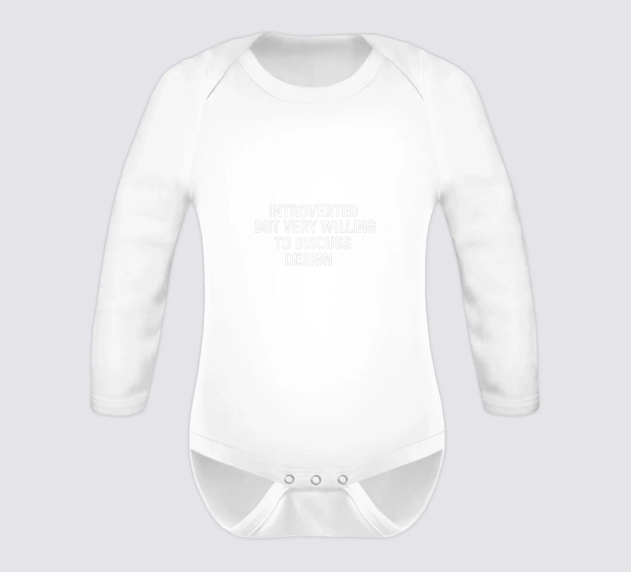 Introverted but very willing to discuss design body neonato maniche lunghe da happieeagle