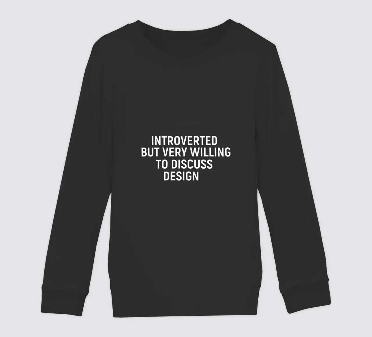 Introverted but very willing to discuss design felpa bambino da happieeagle