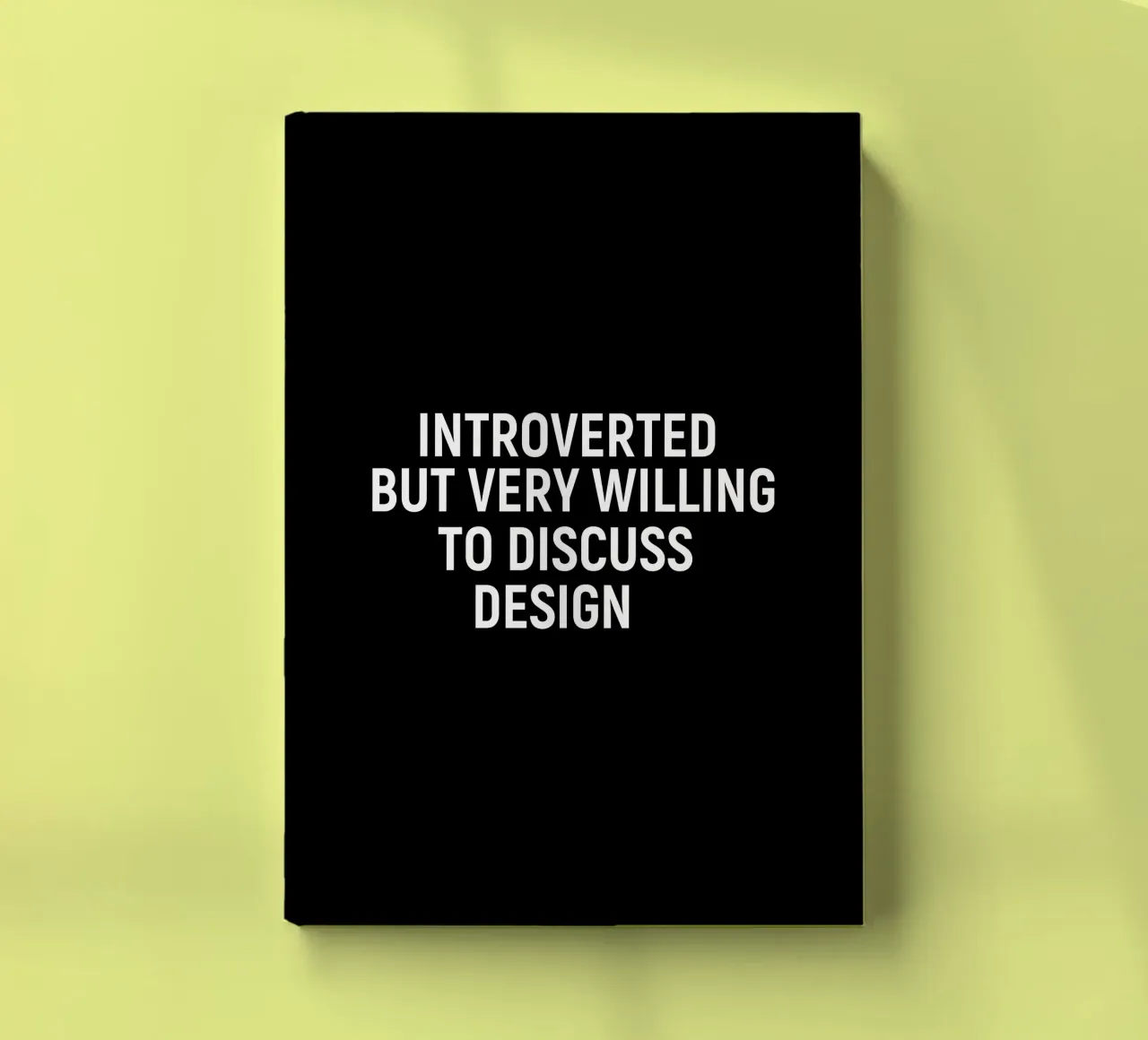 Introverted but very willing to discuss design carnet de notes de happieeagle