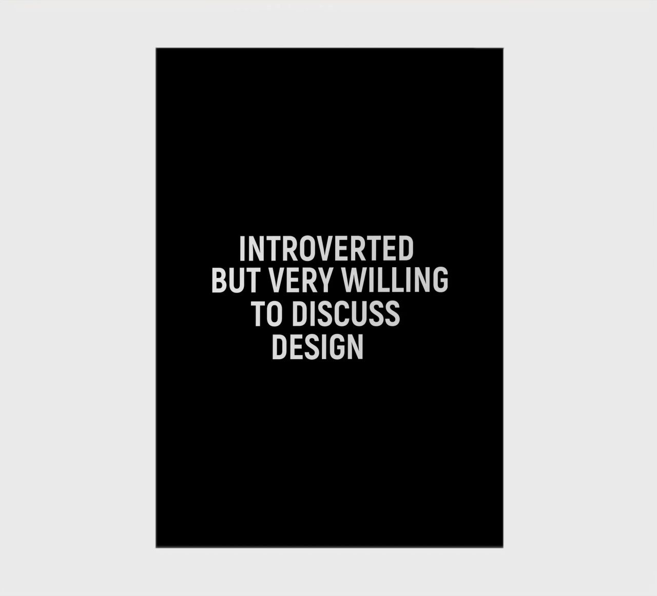 Introverted but very willing to discuss design diario da happieeagle