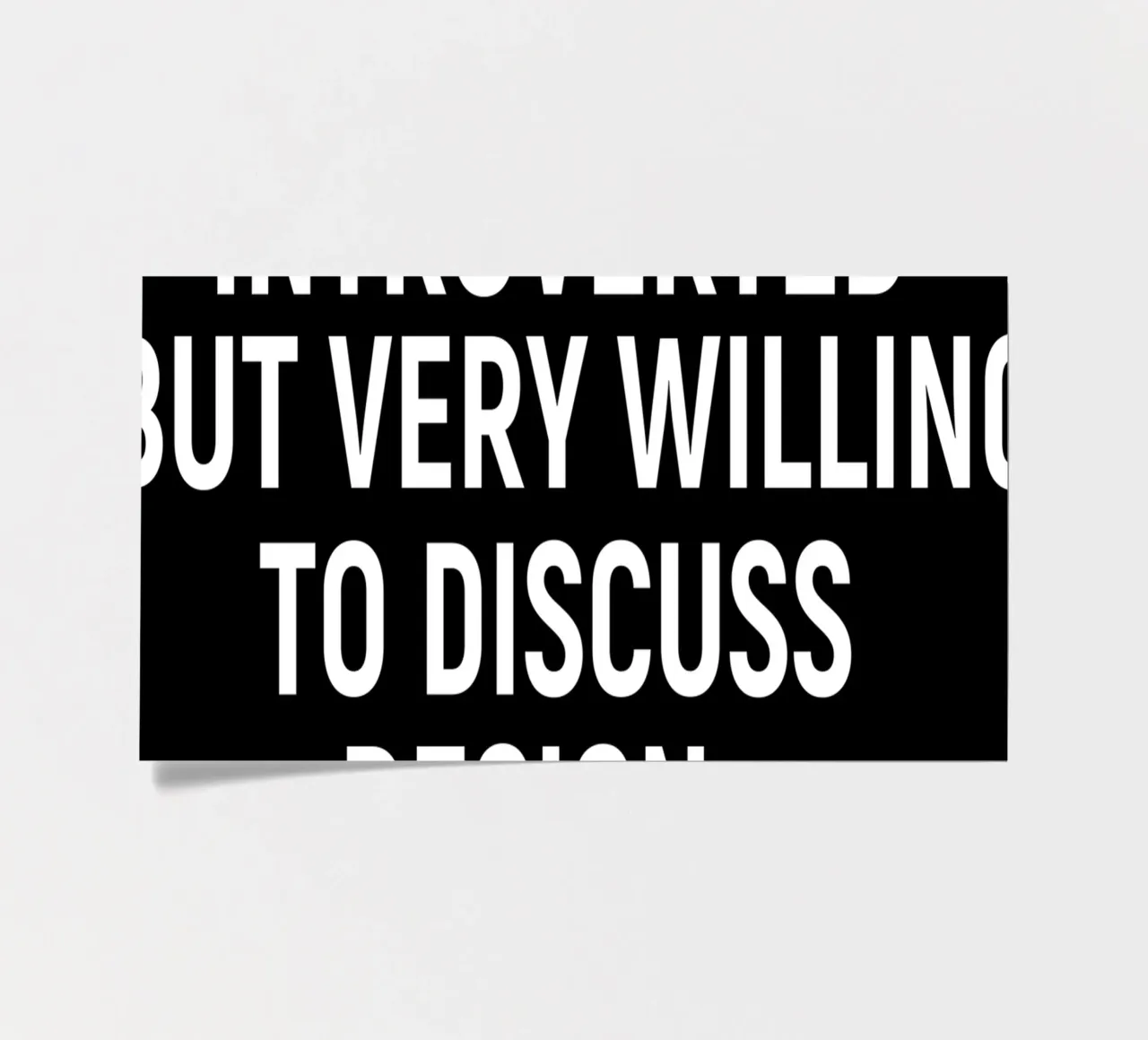 Introverted but very willing to discuss design Stickerbogen von happieeagle