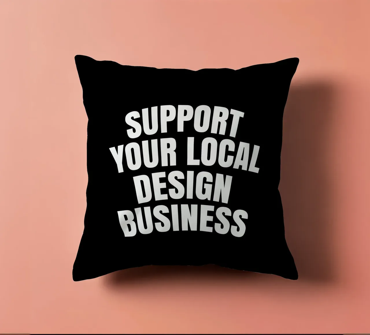 Support your local design business cuscino da happieeagle