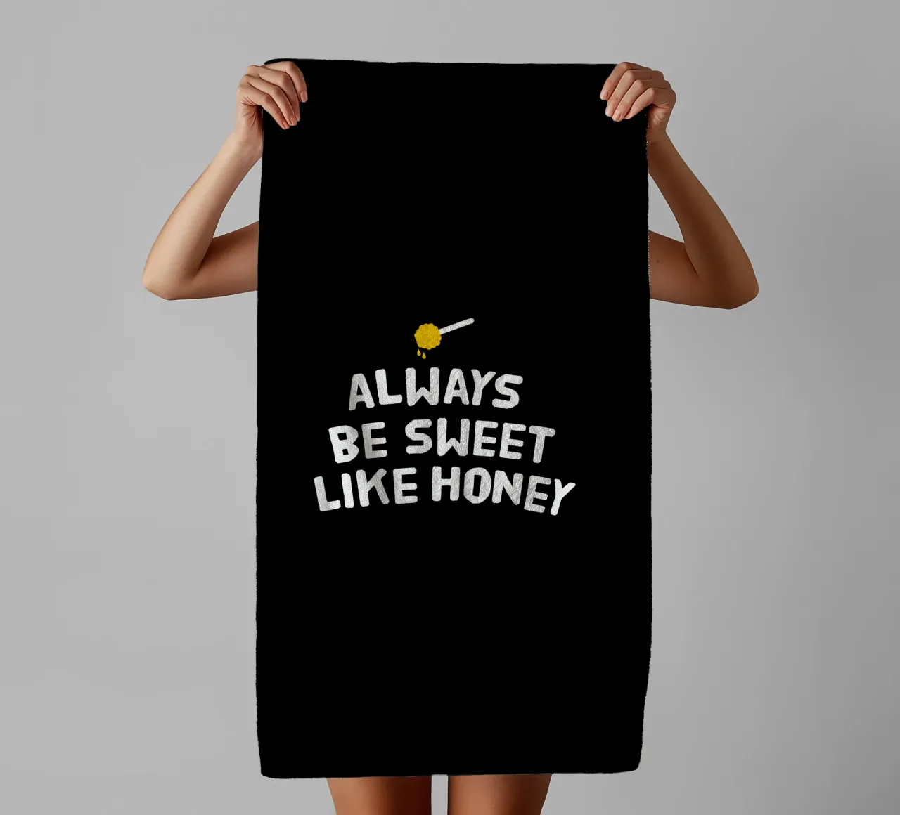 Always be sweet like honey asciugamano da bagno da happieeagle