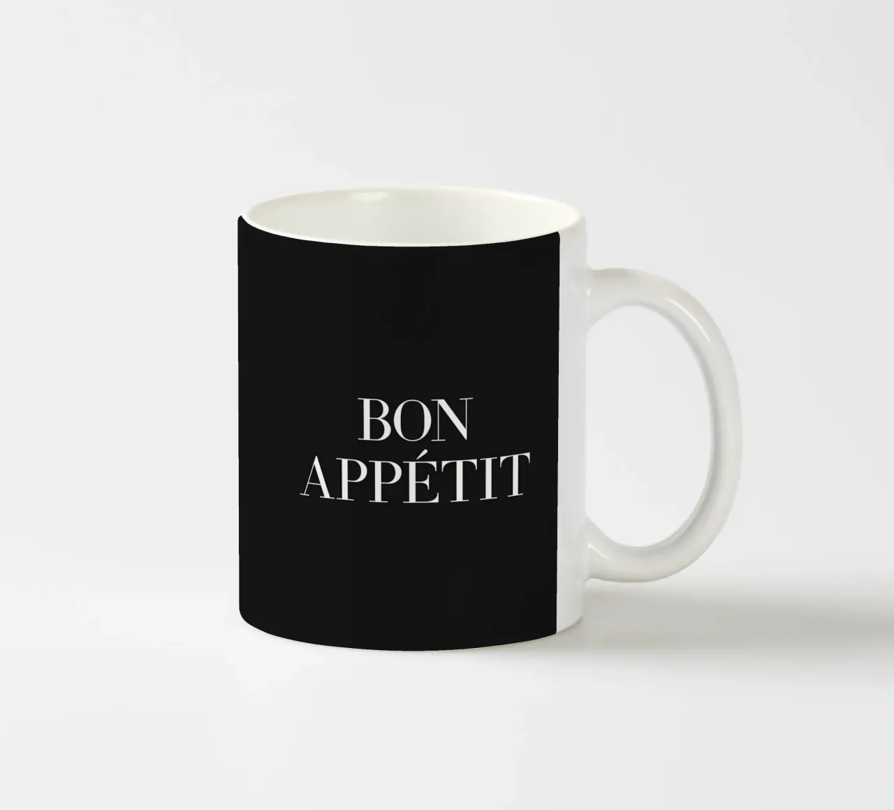 Citazione di Bon appetit tazza in ceramica da Paigaam Studio