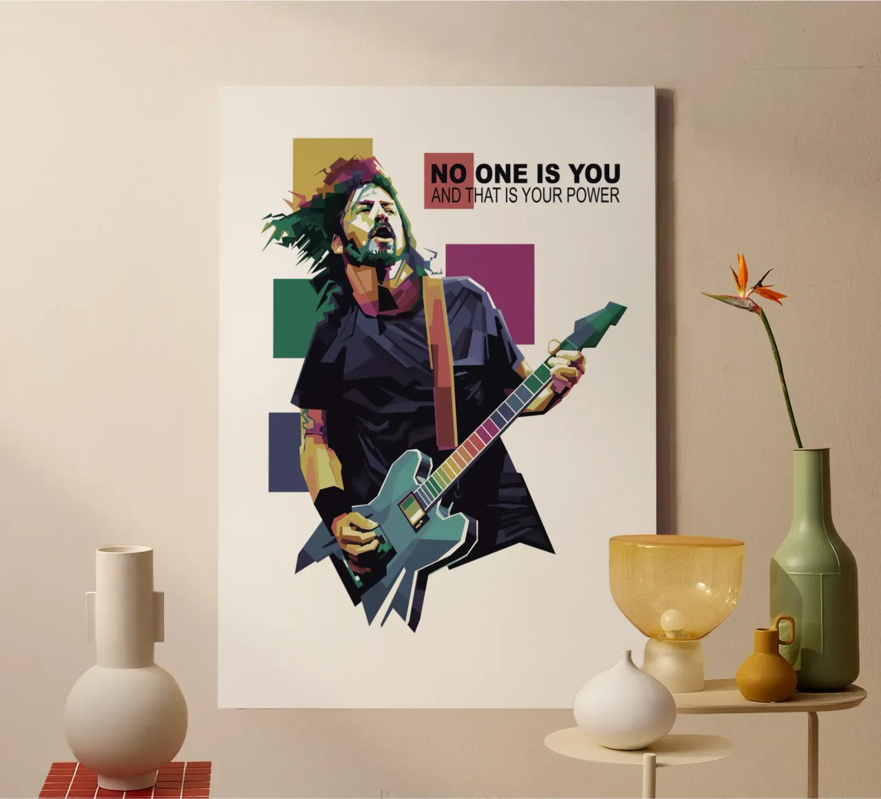 Il grunge non muore mai tela con Cornice a cassetta da Alkahfsmart