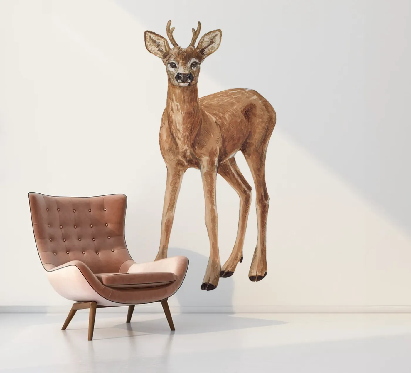 Deer fotobehang van Painted Nature