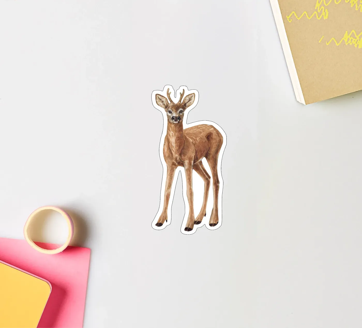 Herten sticker van Painted Nature