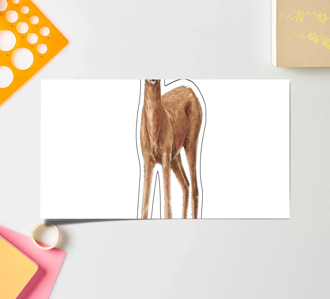 Deer planche autocollant de Painted Nature