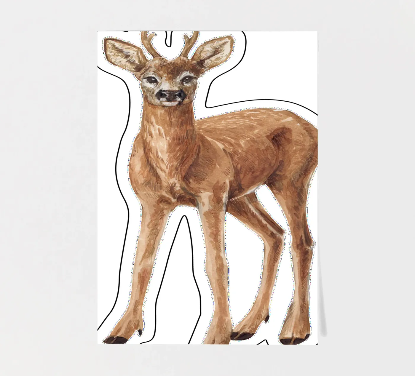 Deer planche autocollant de Painted Nature