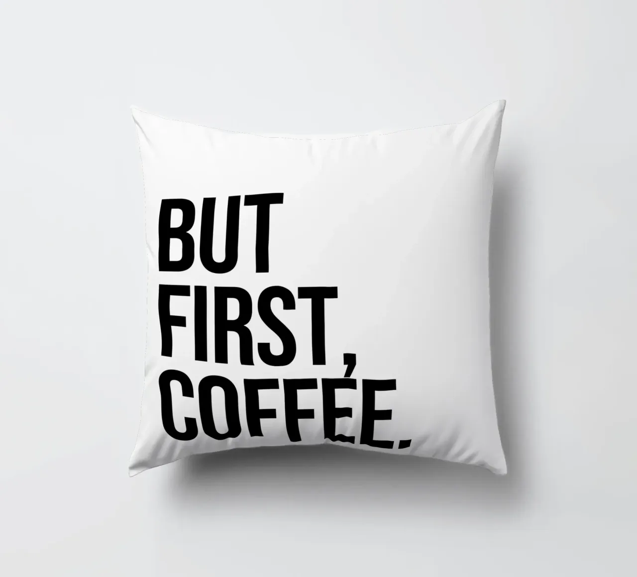 Ma prima il caffè (tono bianco e nero) cuscino da Paigaam Studio
