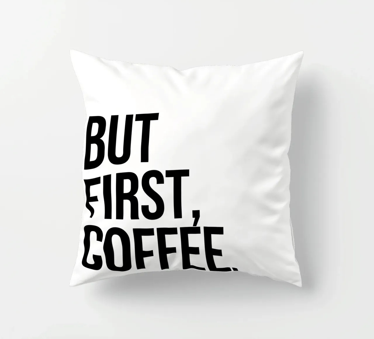 Ma prima il caffè (tono bianco e nero) cuscino da Paigaam Studio