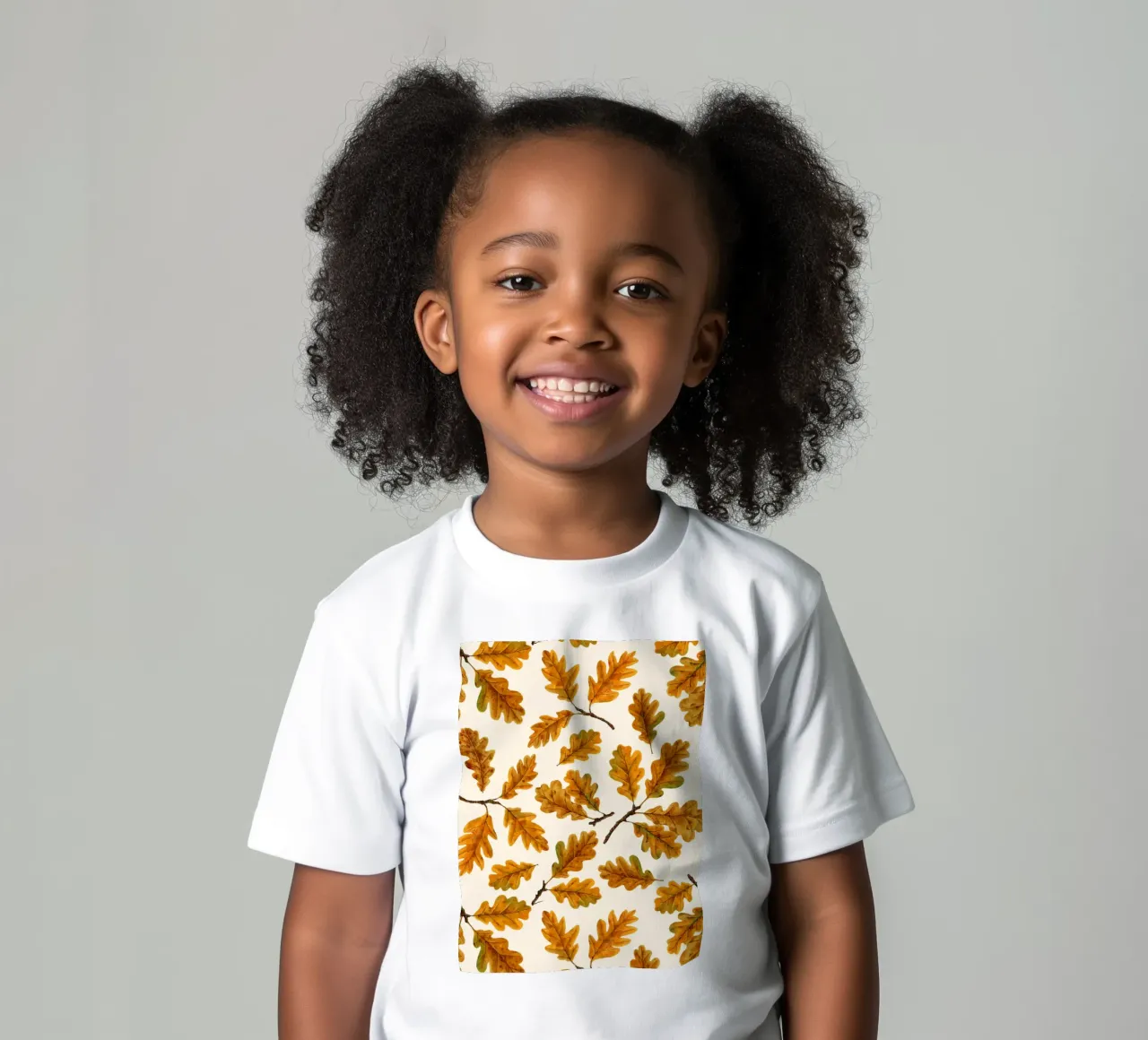 Autumnal oak leaves kids t-shirt by Painted Nature