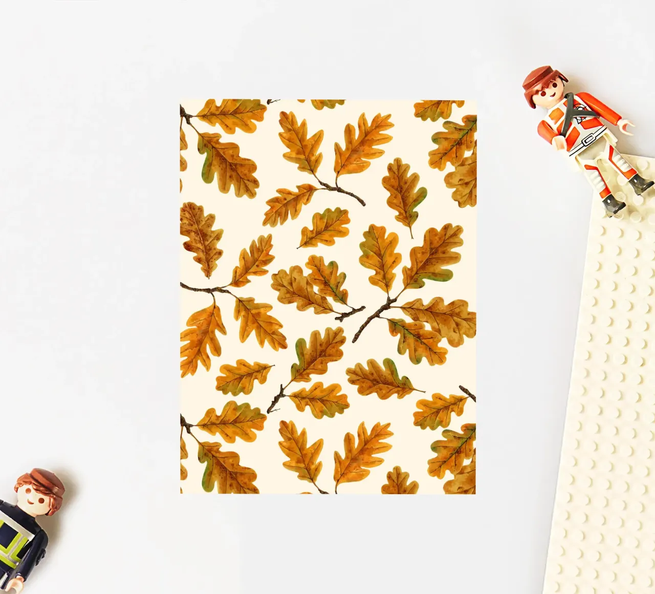 Autumnal oak leaves sticker by Painted Nature