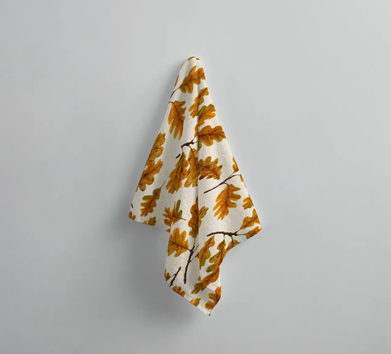 Feuilles de chêne automnales serviette de bain de Painted Nature