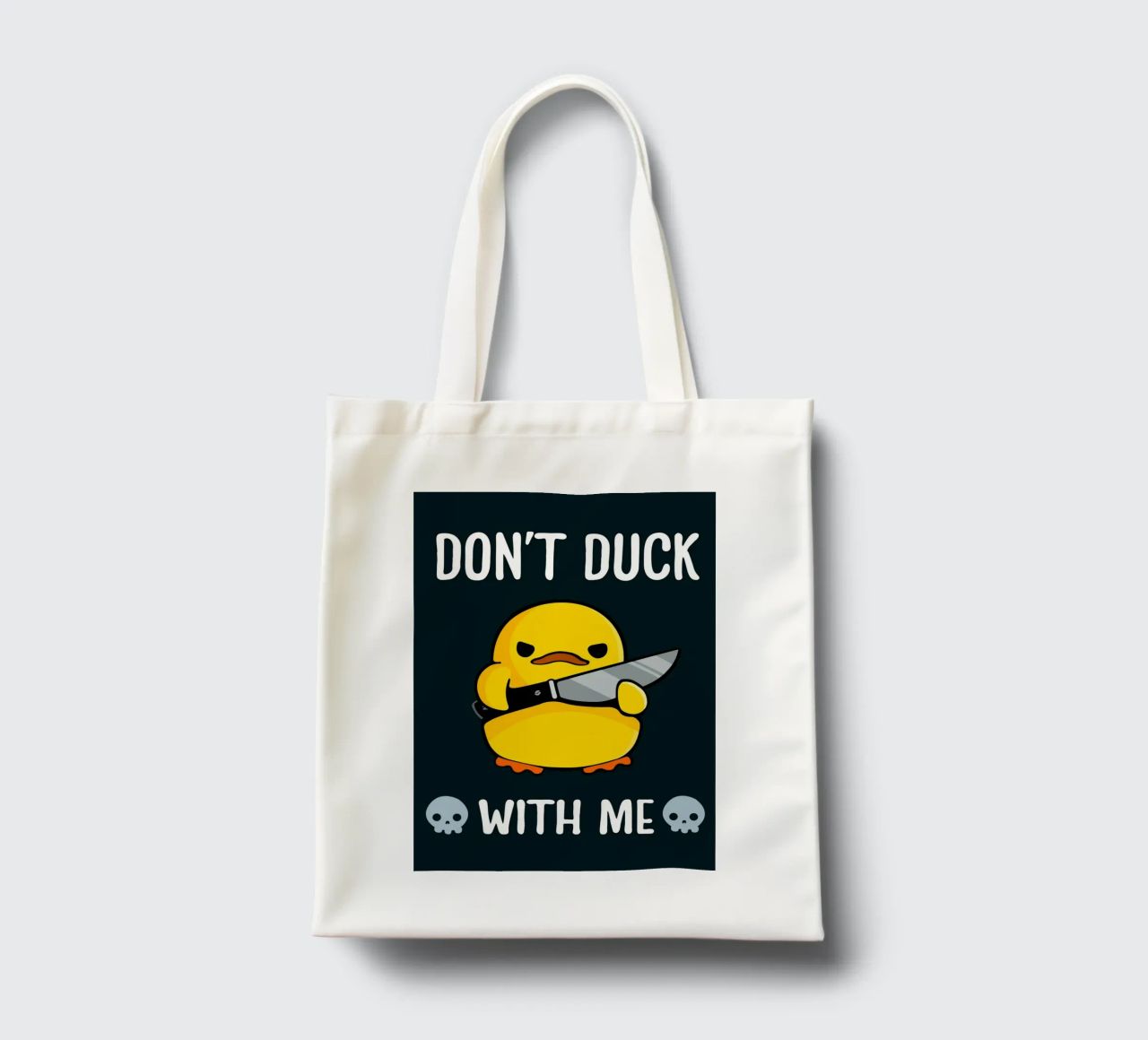 Don't Duck With Me borsa in juta da Nando Art