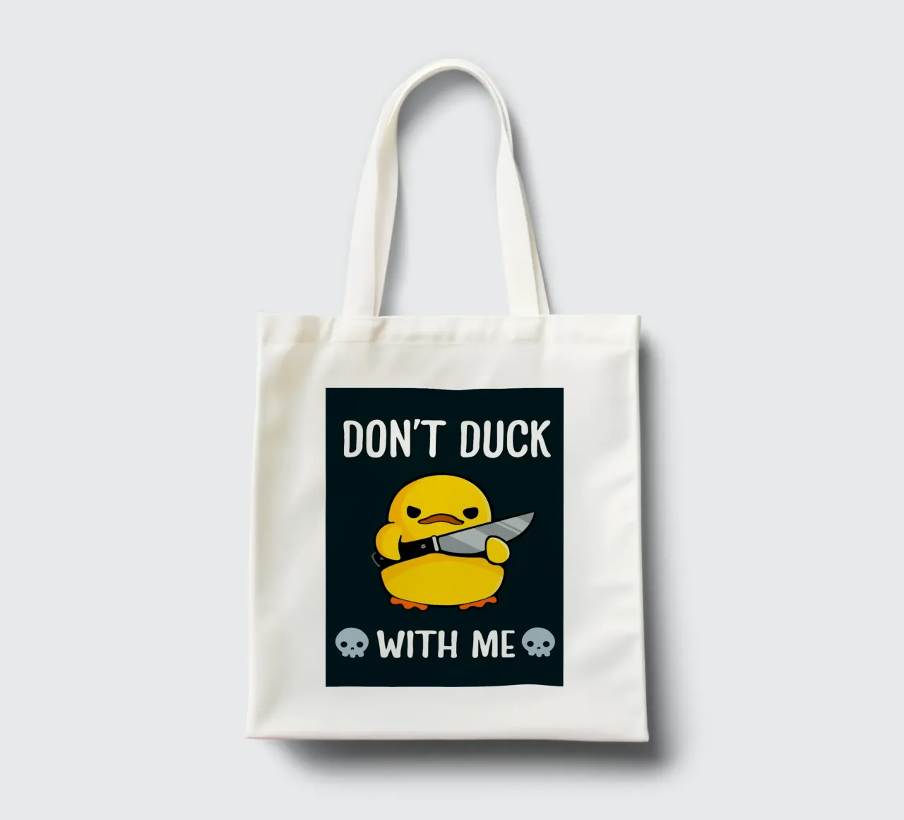 Don't Duck With Me borsa in juta da Nando Art