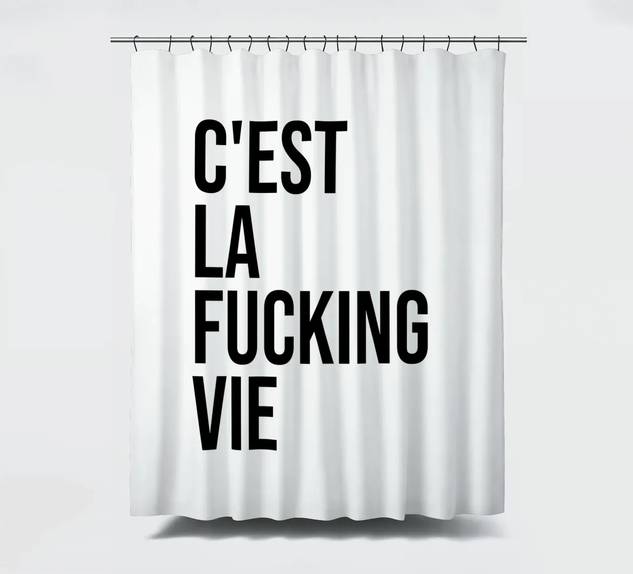 C'est la vie, cazzo! tenda da doccia da Paigaam Studio