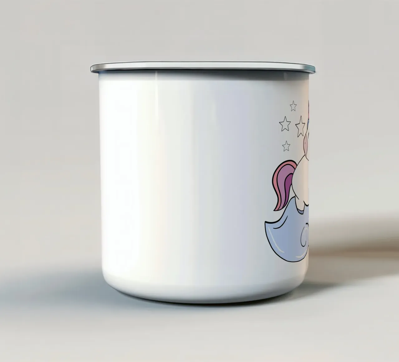 Einhorn mit Sternen tazza in smalto da BAINAI KIDS
