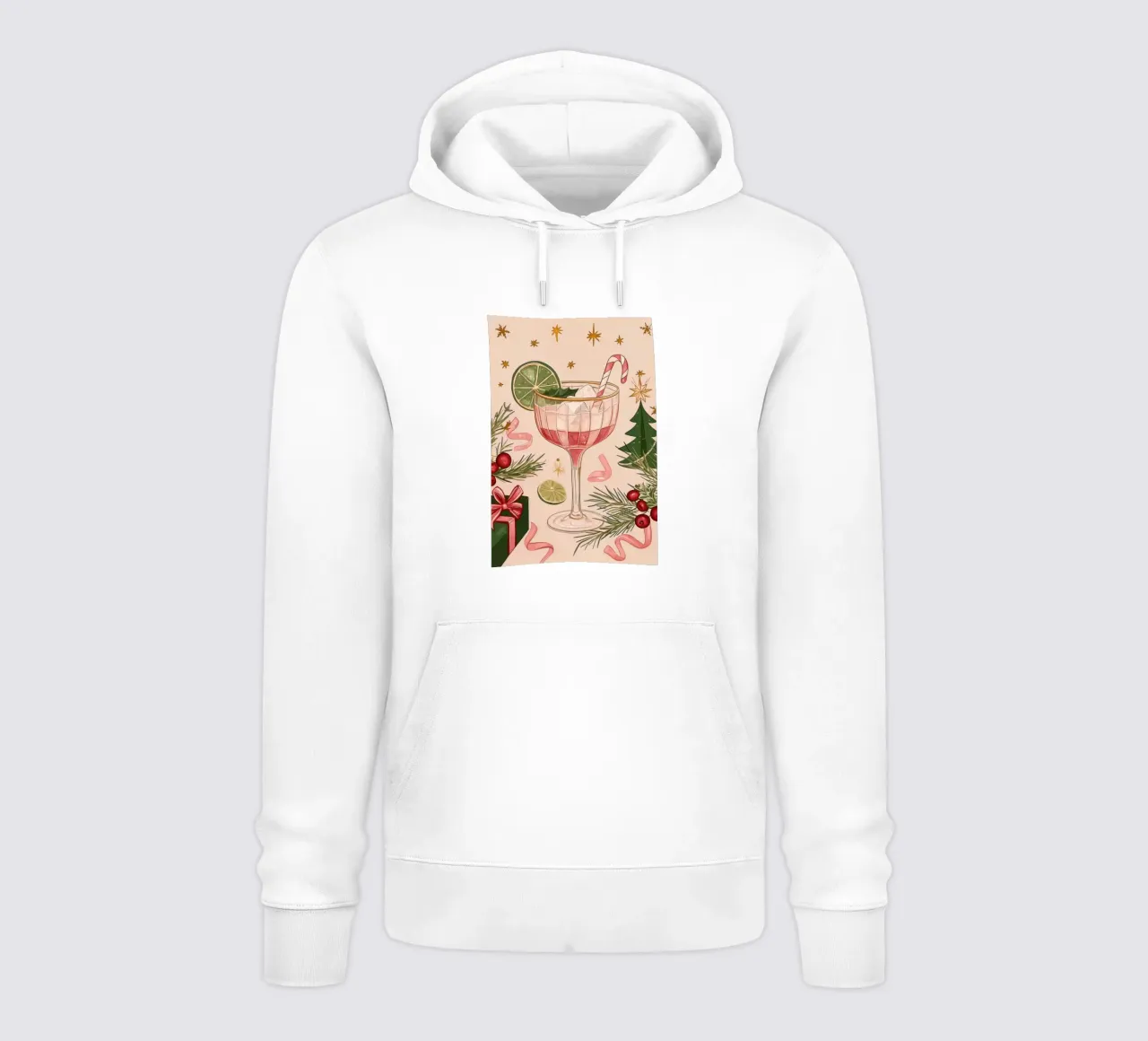 Illustratie voor feestelijke cocktails hoodie van Melloi Art Print