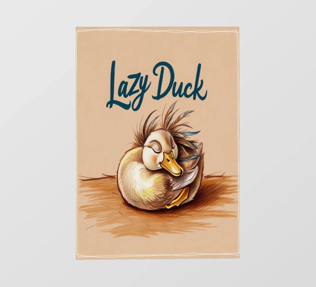 Lazy Duck lámina retroiluminada de Nando Art