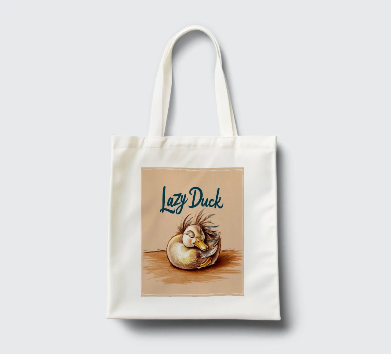Lazy Duck borsa in juta da Nando Art
