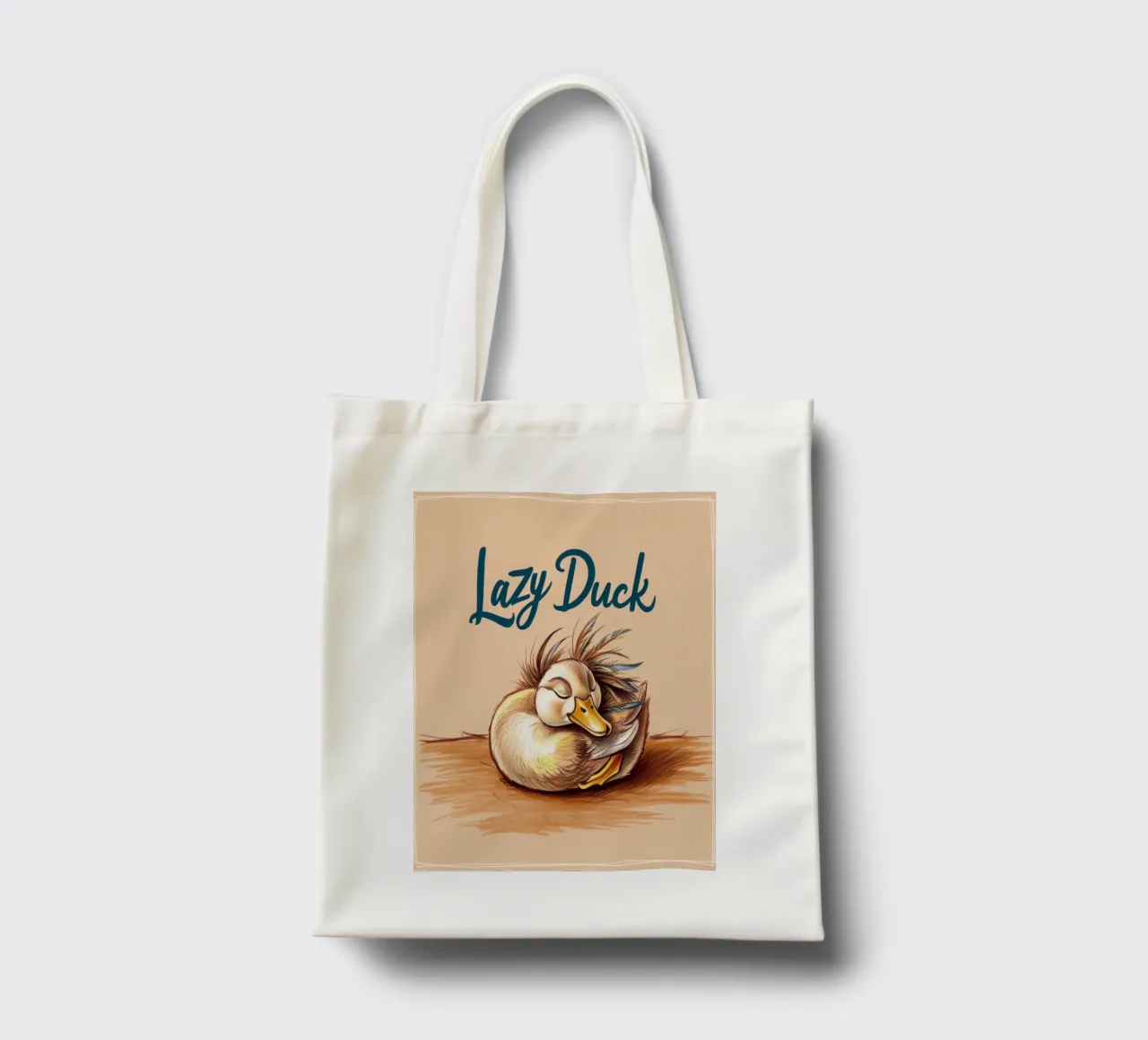 Lazy Duck borsa in juta da Nando Art