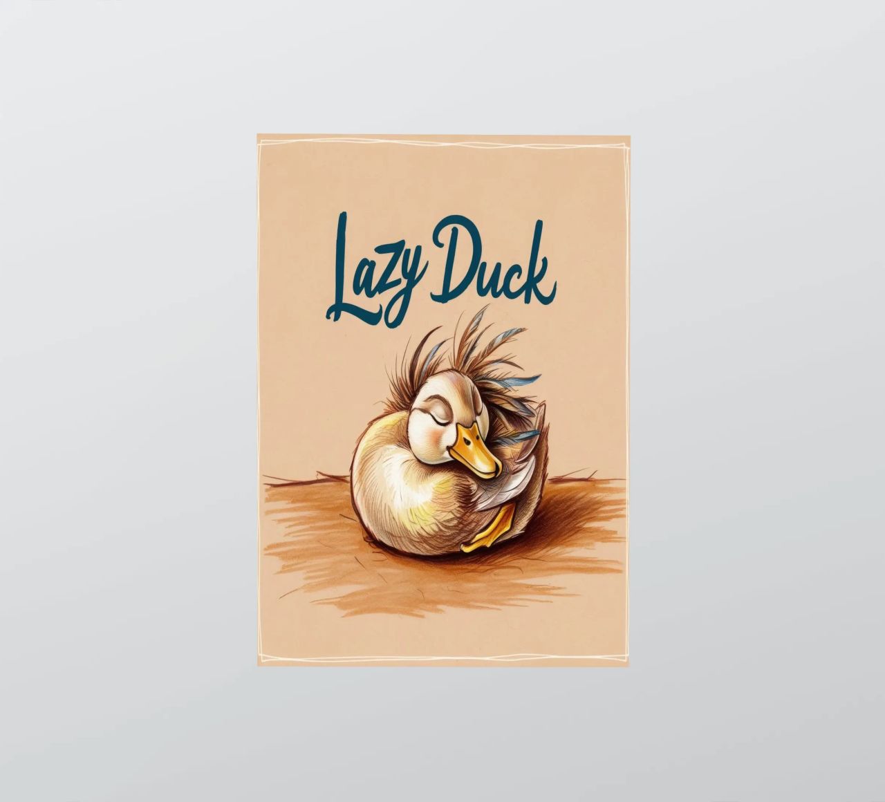Lazy Duck pegatina de Nando Art