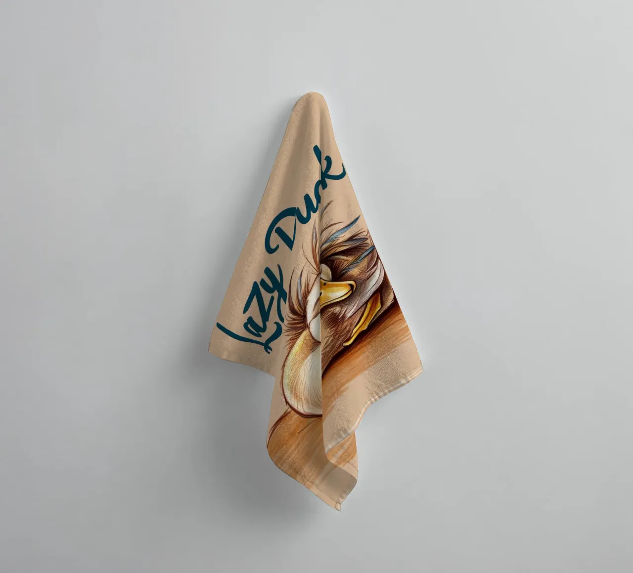 Lazy Duck towel by Nando Art
