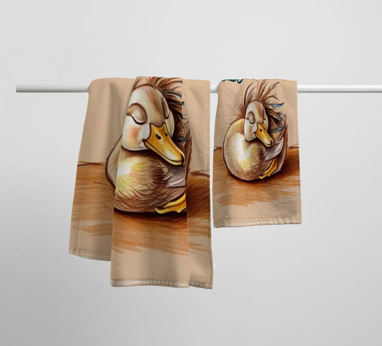 Lazy Duck towel by Nando Art