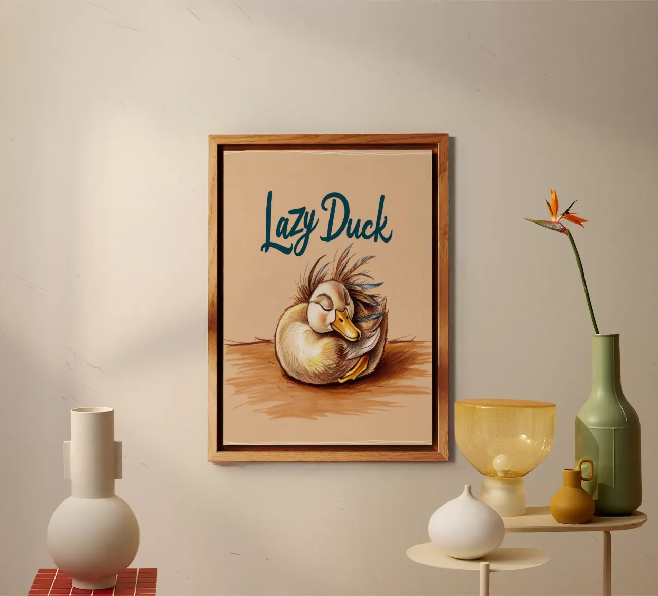 Lazy Duck alluminio dibond da Nando Art