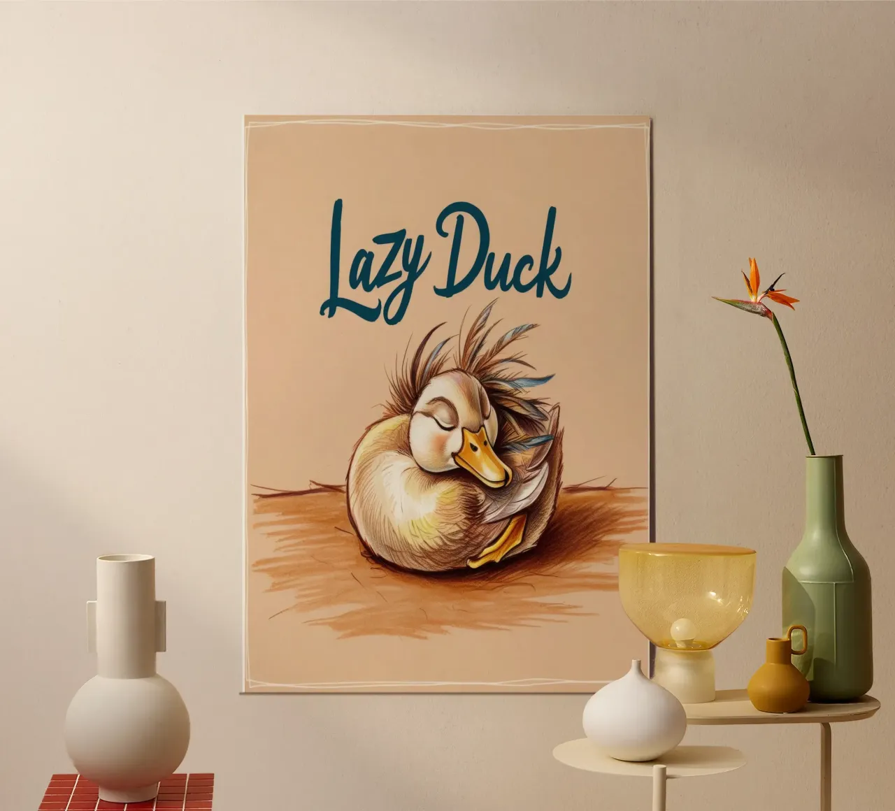 Lazy Duck alluminio dibond da Nando Art