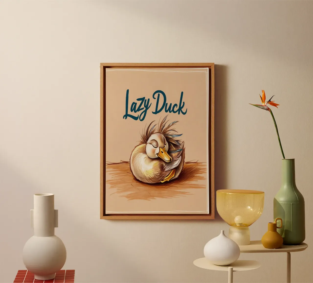 Lazy Duck canvas by Nando Art