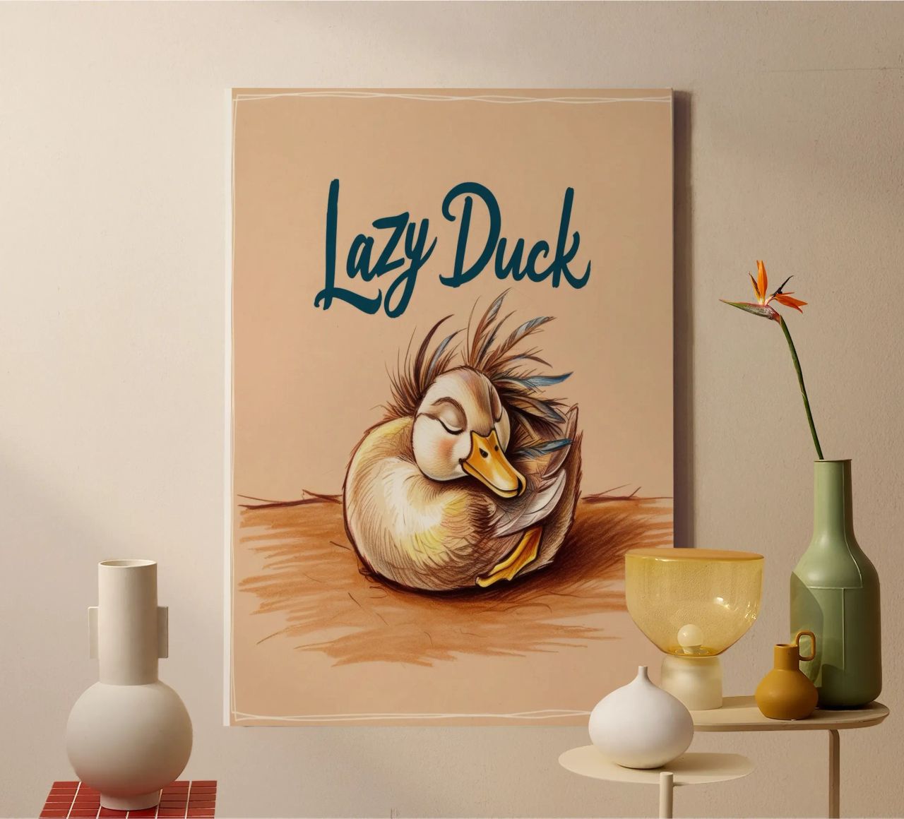 Lazy Duck tela da Nando Art