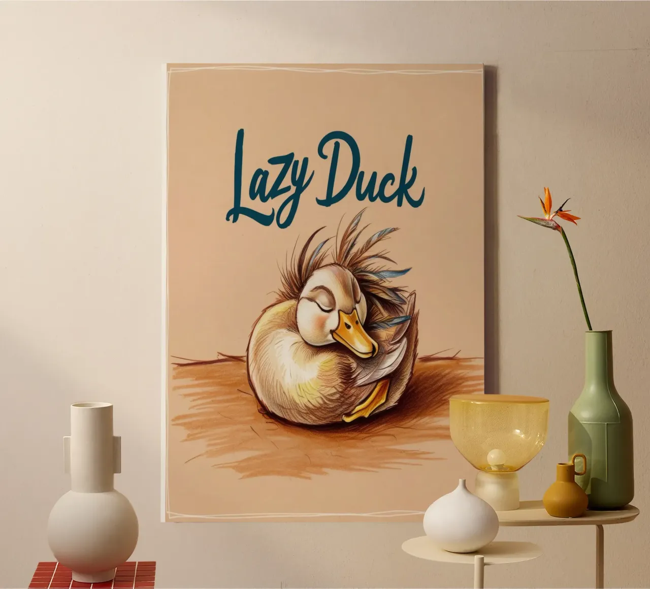 Lazy Duck toile de Nando Art