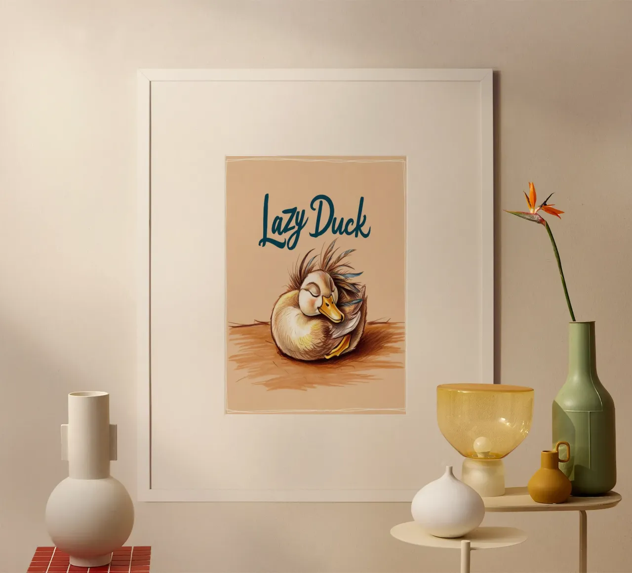 Lazy Duck poster da Nando Art