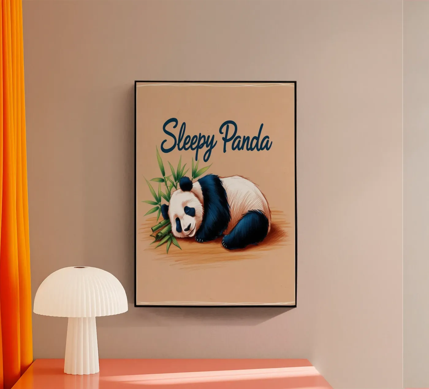 Sleepy Panda Acryl-Glas von Nando Art