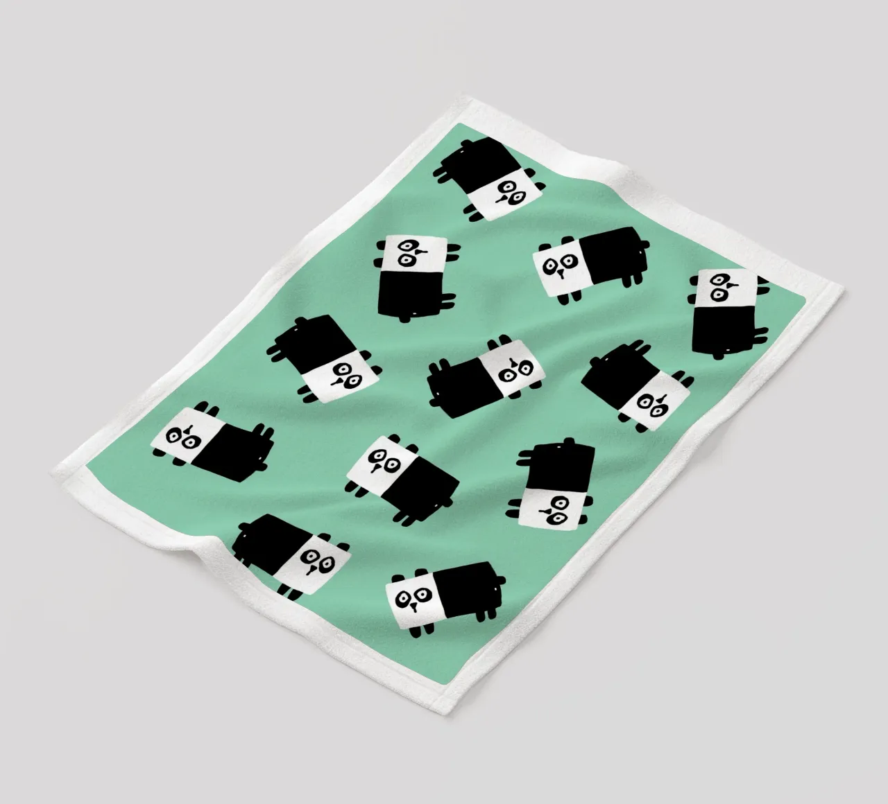 Pandas Fleecedecke von aucontraire