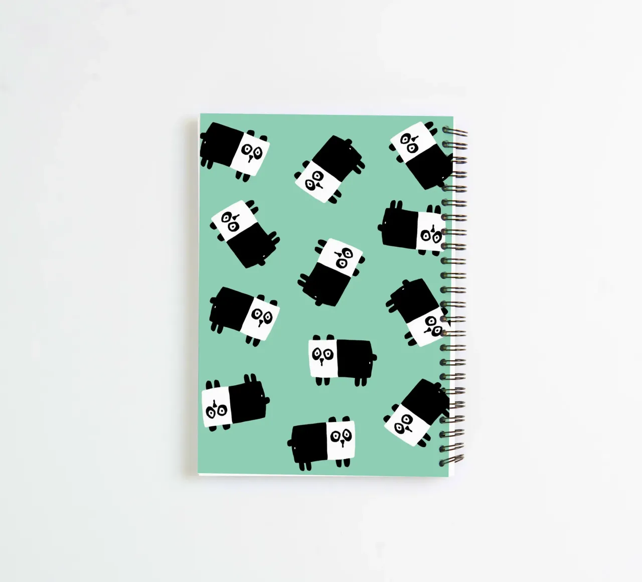 Pandas spiral notebook by aucontraire