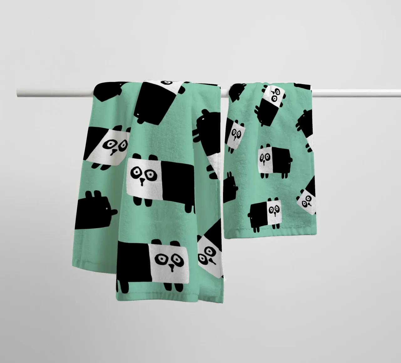 Pandas towel by aucontraire