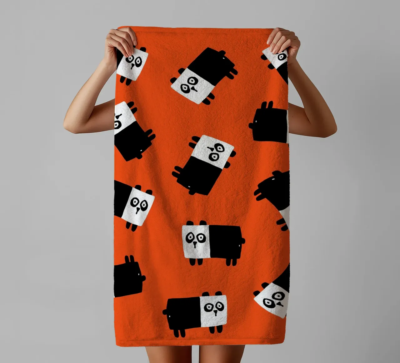 Orsi panda asciugamano da bagno da aucontraire
