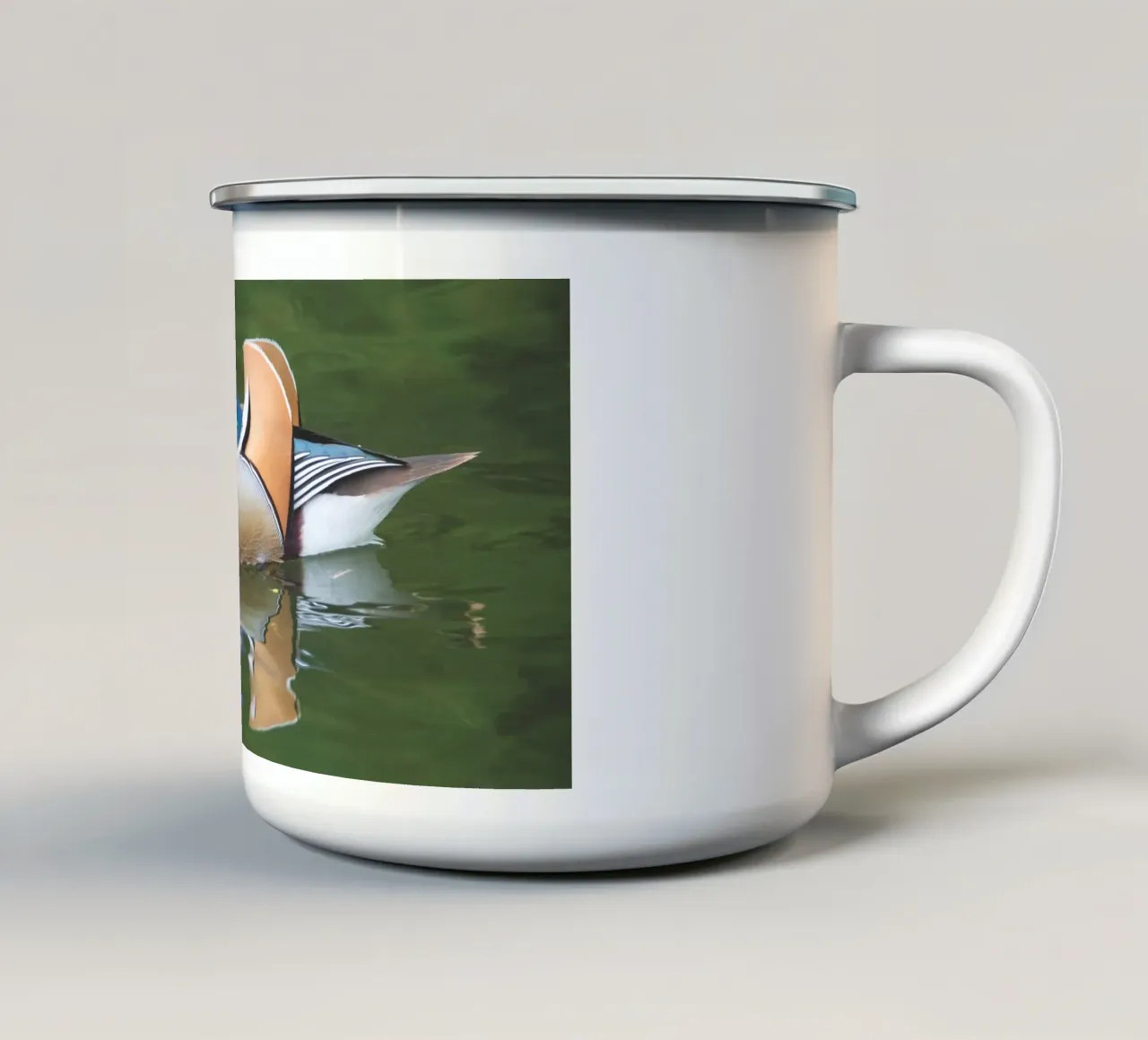 Anatra al mandarino tazza in smalto da Dave Hare Photography