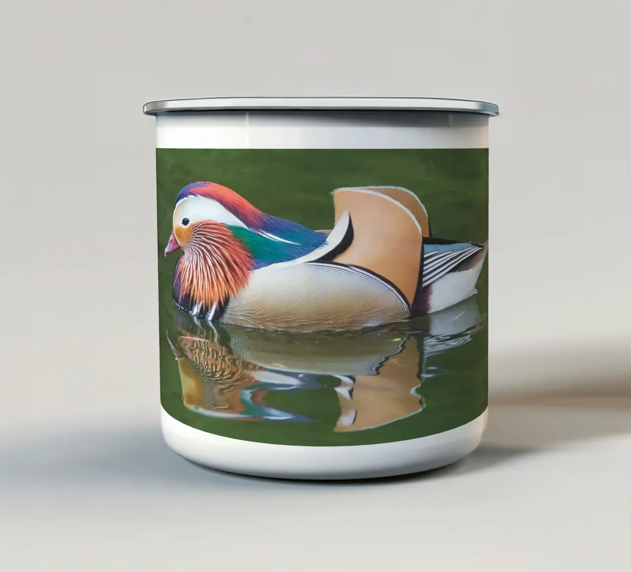 Anatra al mandarino tazza in smalto da Dave Hare Photography
