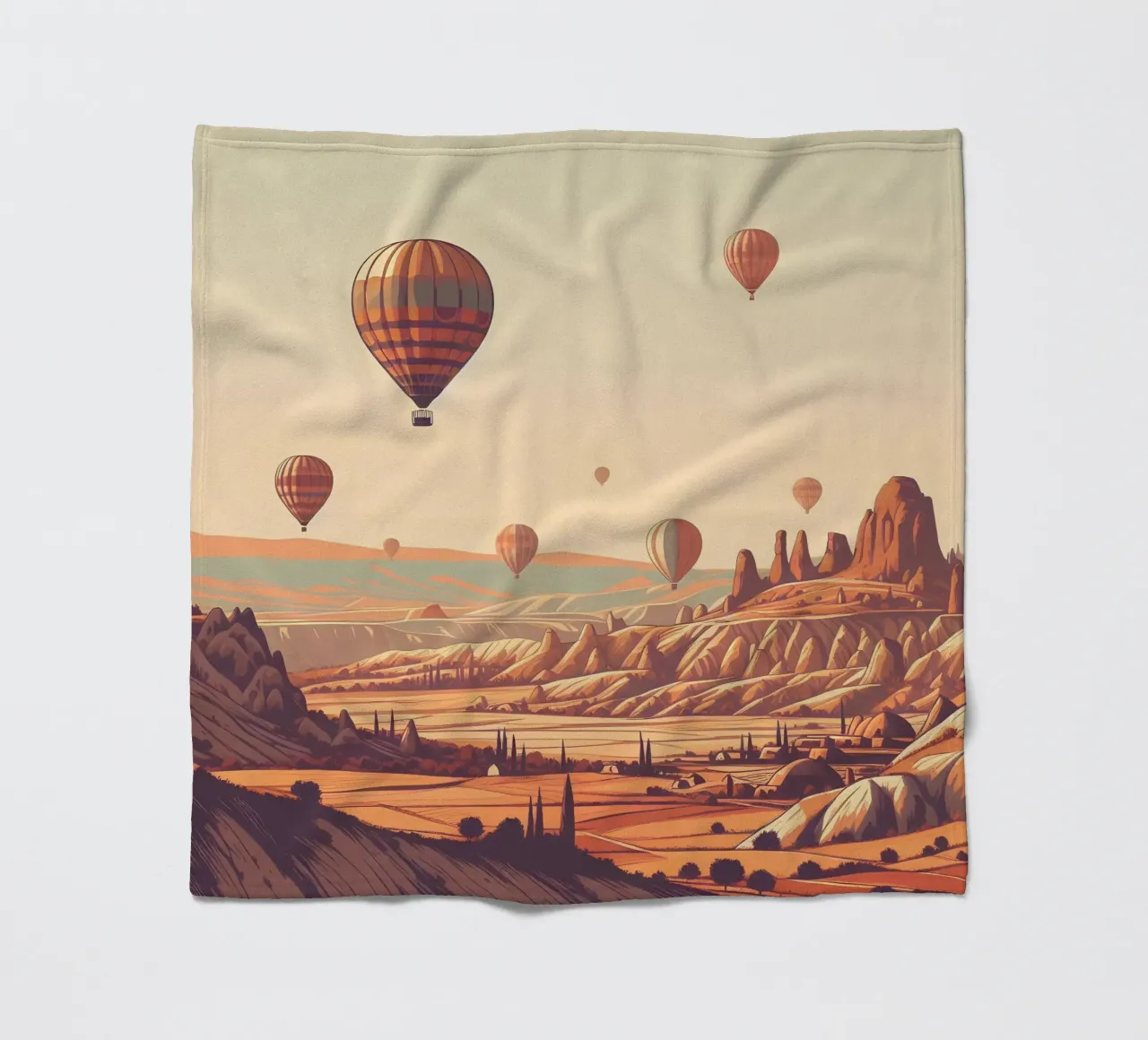 Mongolfiere sulla Cappadocia coperta in pile da Digital Naive