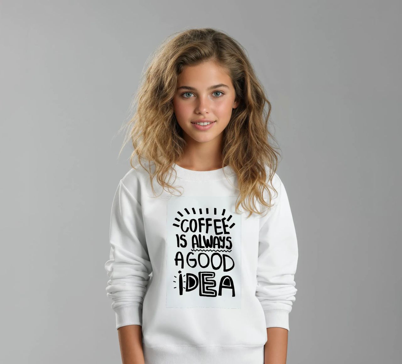 Coffee Is Always A Good Idea felpa bambino da Vasare Nar