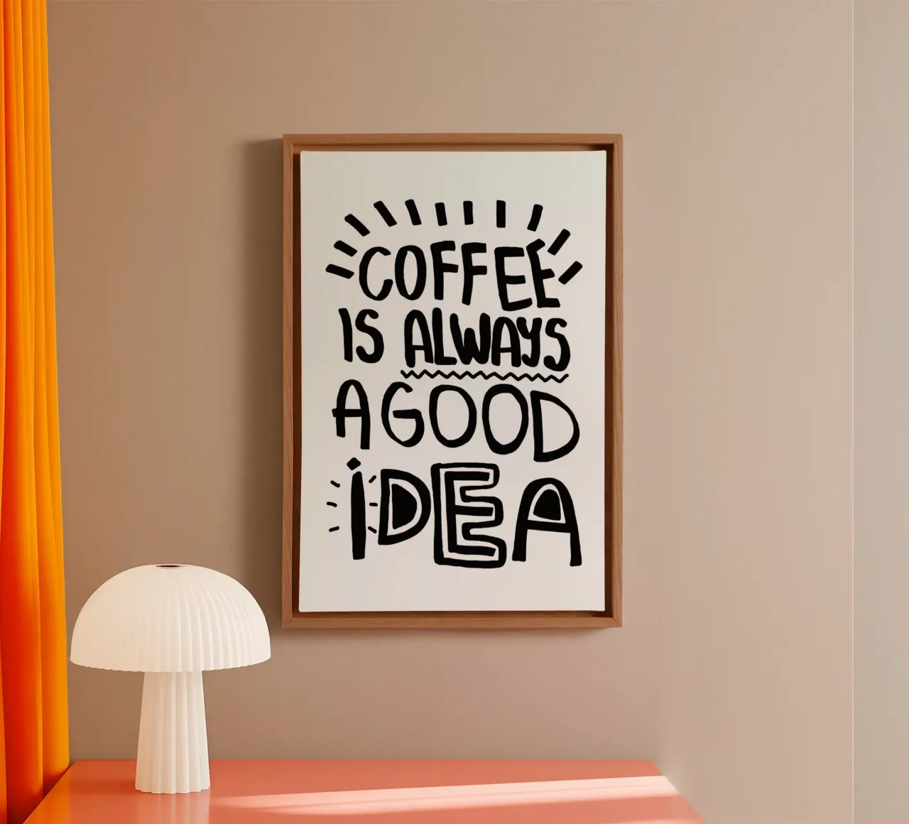Coffee Is Always A Good Idea tela con Cornice a cassetta da Vasare Nar