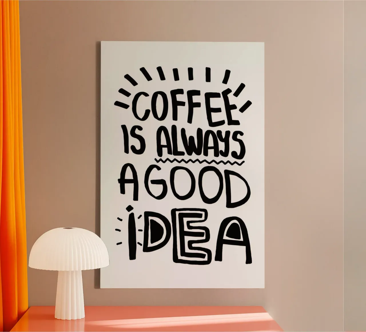 Coffee Is Always A Good Idea tela con Cornice a cassetta da Vasare Nar