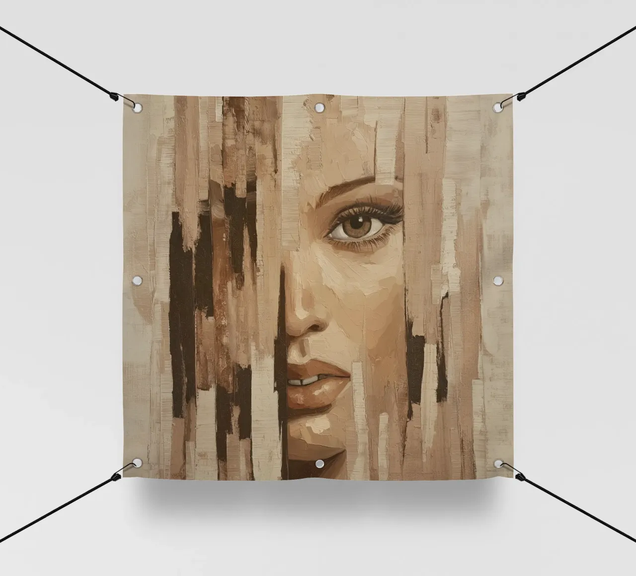 Abstract face telo in pvc da Imagine