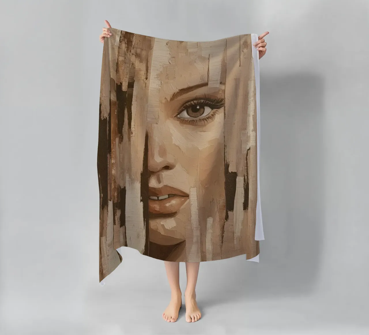 Abstract face telo mare da Imagine